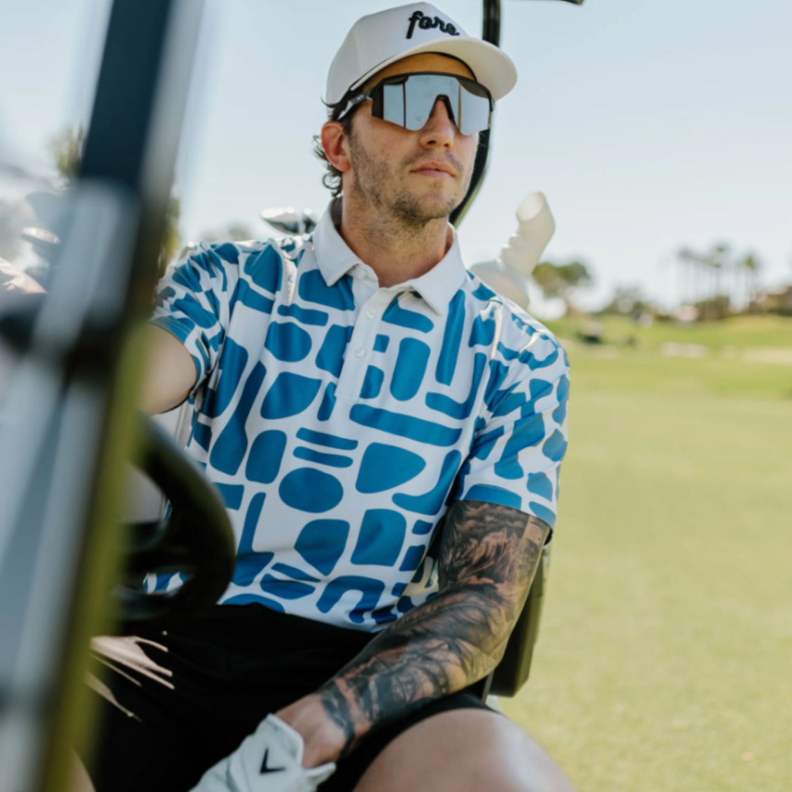 FORE Company modern golf apparel collection, Rooted in Golf graphic tee and signature polos designed by Elle & Reid, view 3