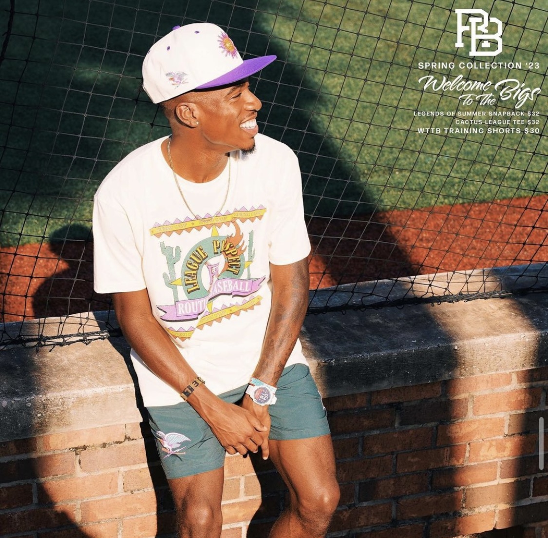 Routine Baseball culture-driven apparel collection, Welcome to the Bigs Spring Collection hoodies, graphic tees, snapback hats, and shorts. Product creation, tech design, and brand strategy by Elle & Reid., view 7